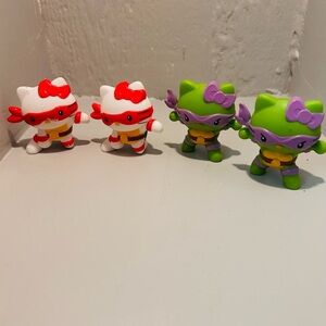 McDonald’s Hello Kitty Ninja Turtle Figures Lot 4